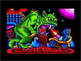 Title screen of Cyberbig on the Amstrad CPC.